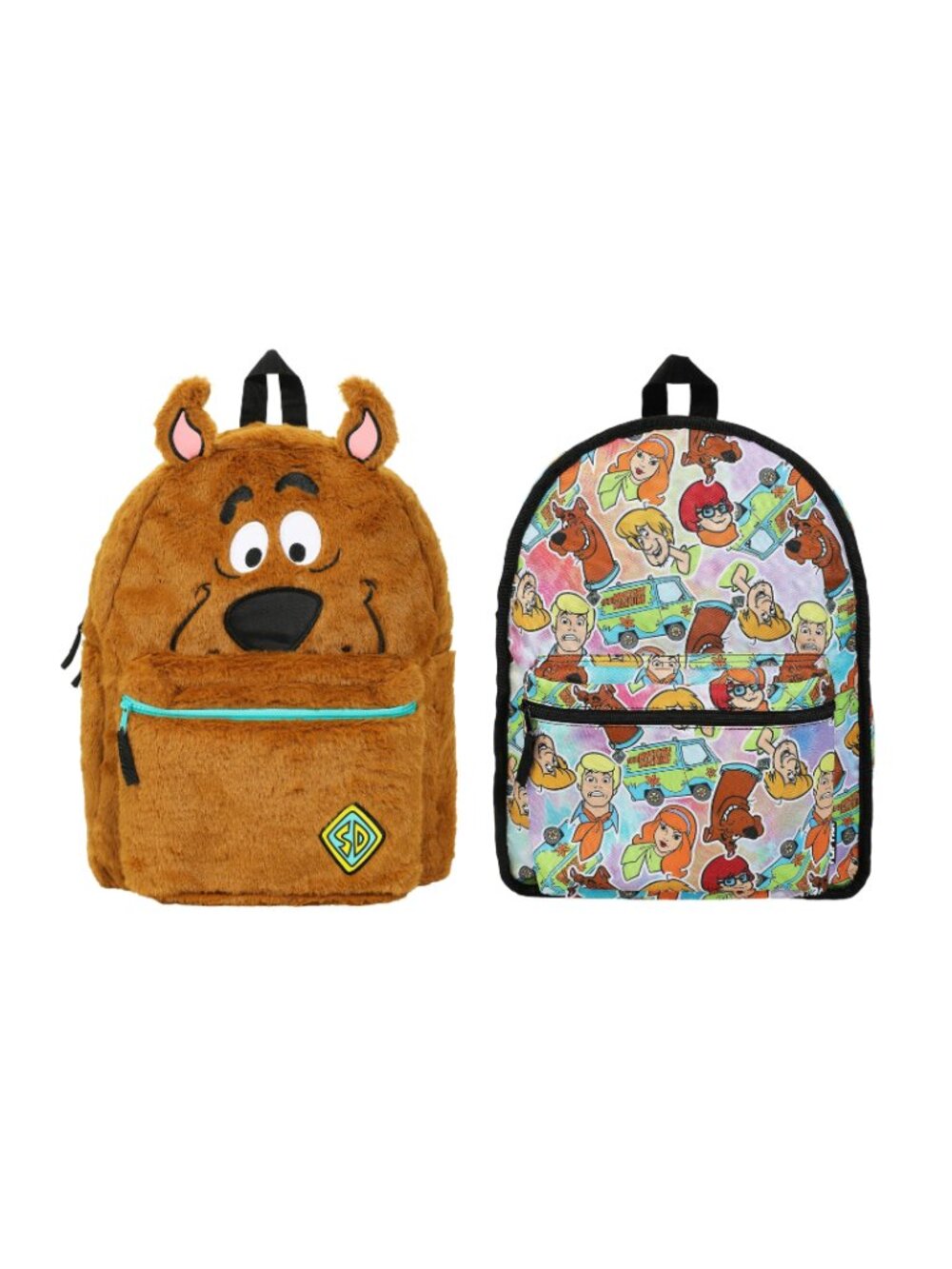 Scooby Doo Plush Scooby and Gang Reversible Laptop Backpack and Van Lunch Box - Picture 3 of 14